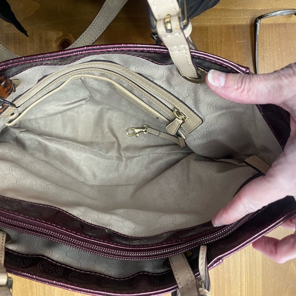 Michael Kors red tote purse - Picture 3 of 9